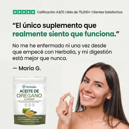 Herbalia™ Aceite de Orégano con Aceite de Semilla negra