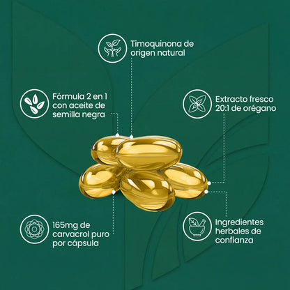 Herbalia™ Aceite de Orégano con Aceite de Semilla negra