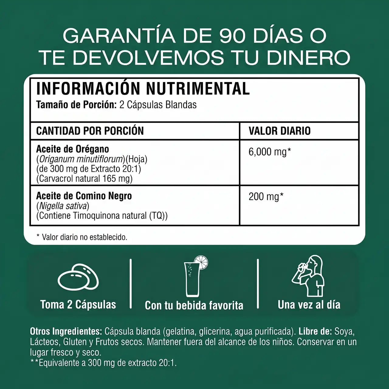 Herbalia™ Aceite de Orégano con Comino Negro